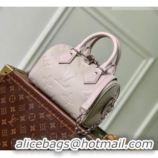 Good Taste Louis Vuitton Speedy Bandoulière 20 Bag in Bicolor Empreinte Monogram Leather M28343 Pale Pink 2026