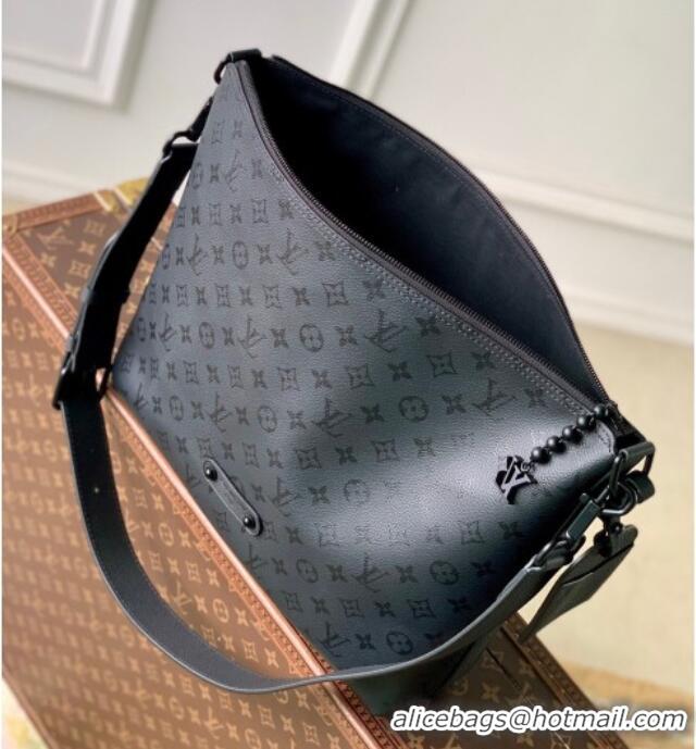 Grade Quality Louis Vuitton Vagabon Hobo bag in Monogram Midnight Canvas M27856 Black 2026