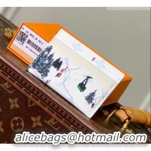 Good Product Louis Vuitton Double Card Holder in Ski White Monogram Canvas M14864 2026