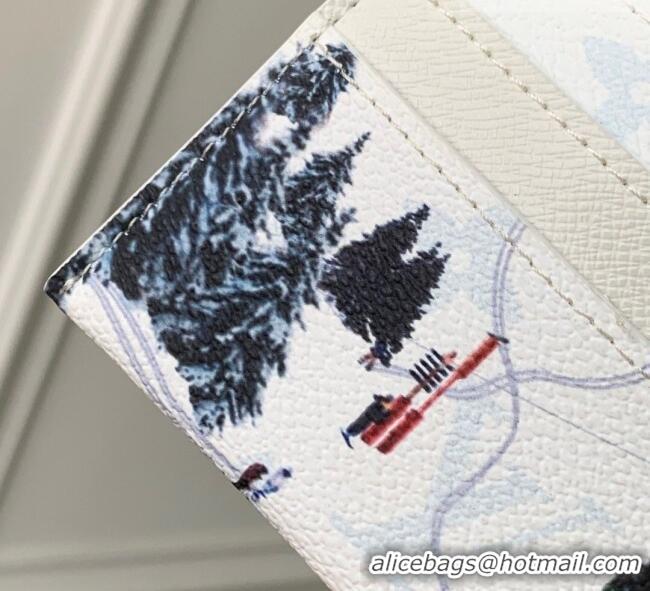 Good Product Louis Vuitton Double Card Holder in Ski White Monogram Canvas M14864 2026