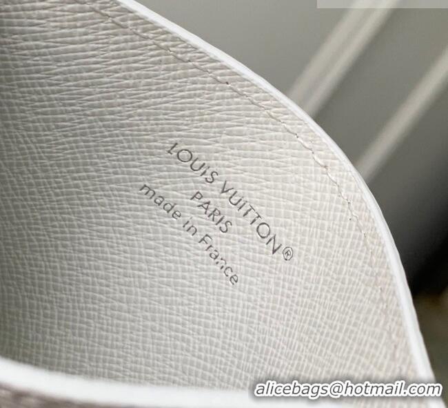 Good Product Louis Vuitton Double Card Holder in Ski White Monogram Canvas M14864 2026