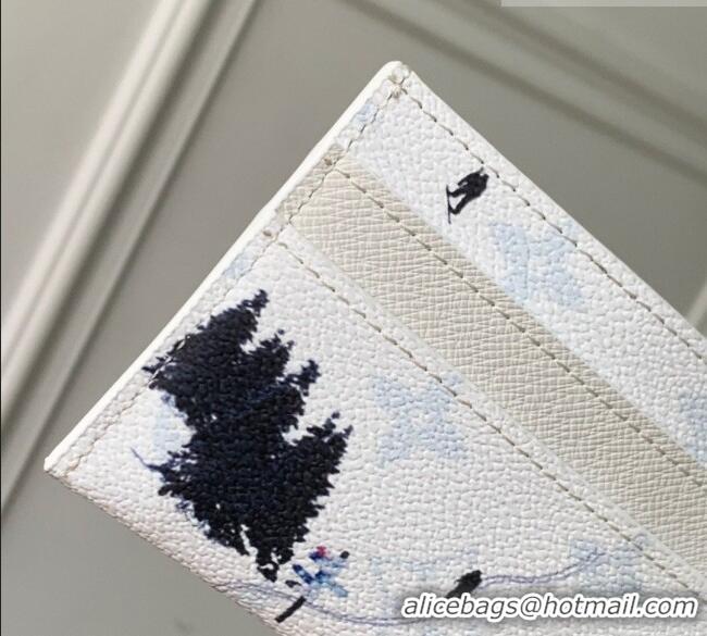 Good Product Louis Vuitton Double Card Holder in Ski White Monogram Canvas M14864 2026