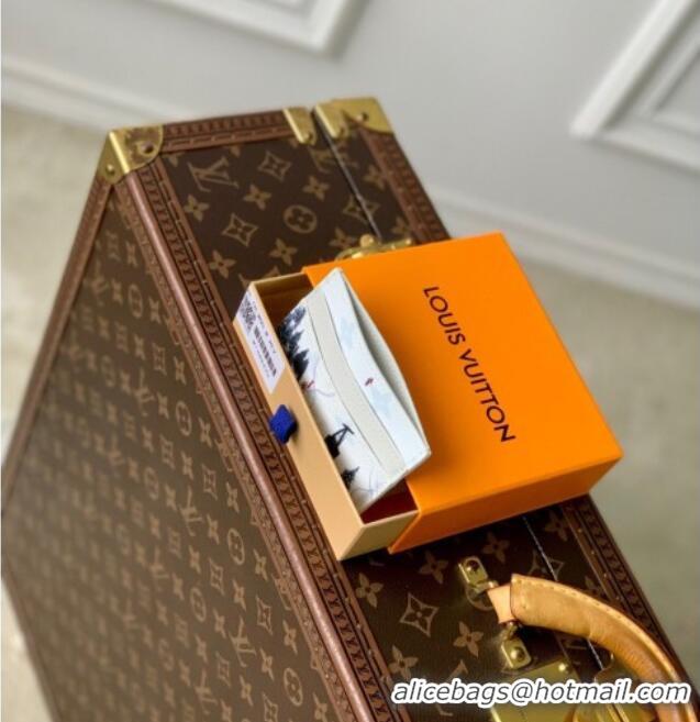 Good Product Louis Vuitton Double Card Holder in Ski White Monogram Canvas M14864 2026