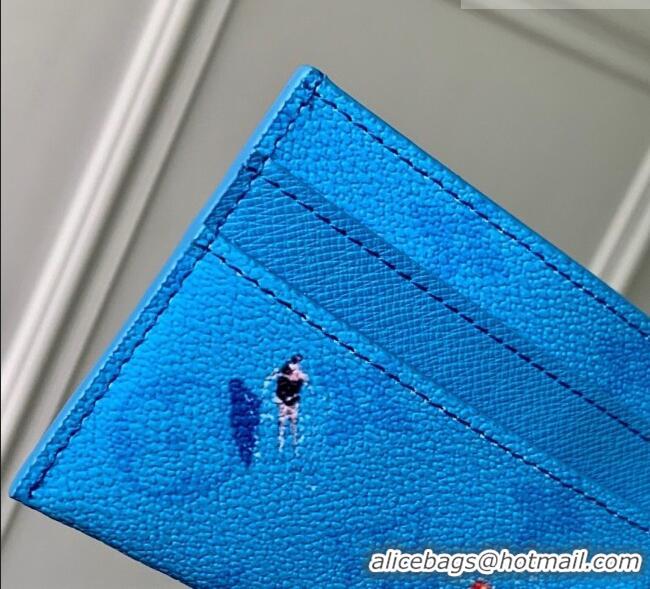 Good Taste Louis Vuitton Double Card Holder in Pool Blue Monogram Canvas M14862 2026
