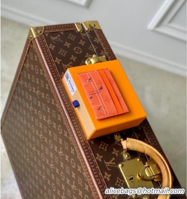 Grade Quality Louis Vuitton Double Card Holder in Orange Monogram Canvas M14861 2026