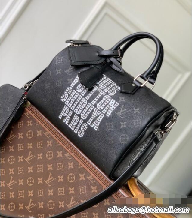 Buy Fashionable Louis Vuitton Speedy P9 Bandoulière 30 Jackets Bag in Black Cowhide Leather M26180 2026