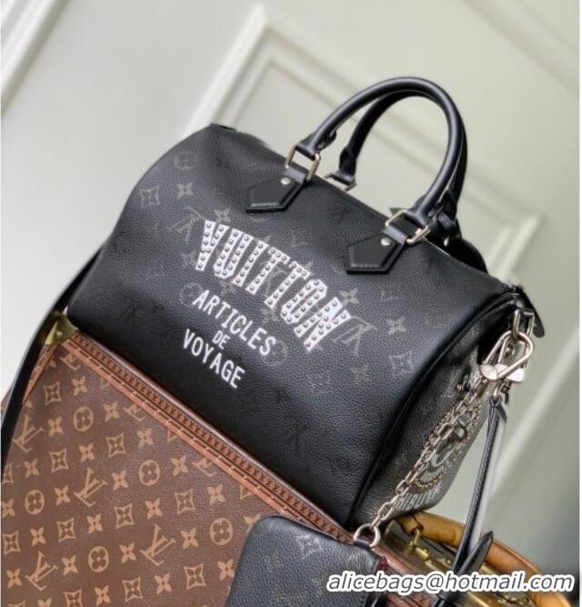 Buy Fashionable Louis Vuitton Speedy P9 Bandoulière 30 Jackets Bag in Black Cowhide Leather M26180 2026