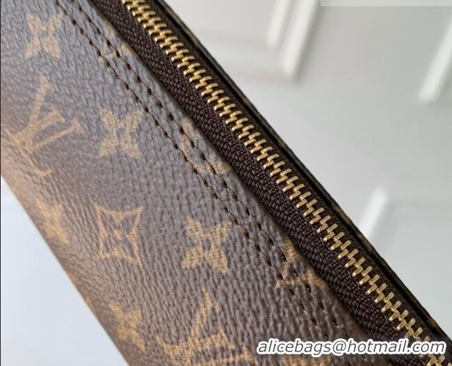 Famous Brand Louis Vuitton Pochette Pencil in Brown Monogram Canvas M28059 2026