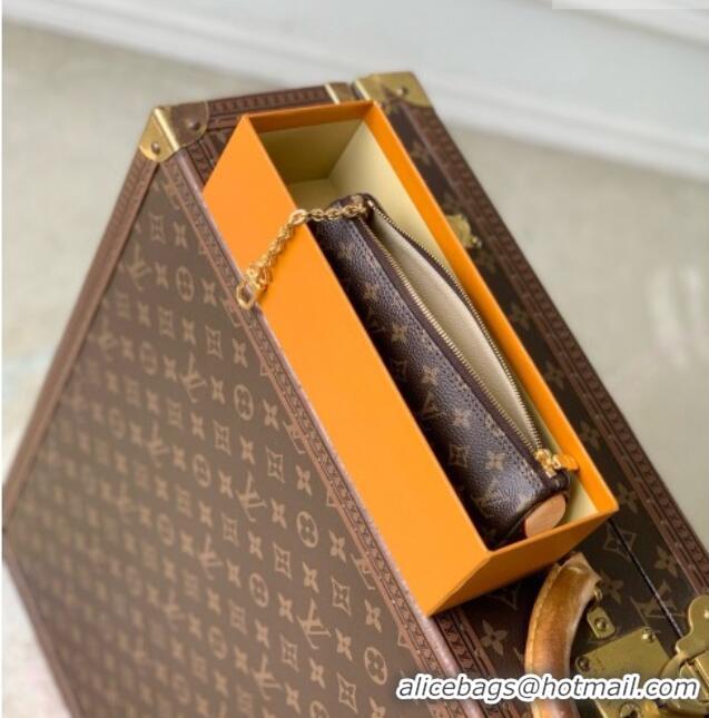 Famous Brand Louis Vuitton Pochette Pencil in Brown Monogram Canvas M28059 2026