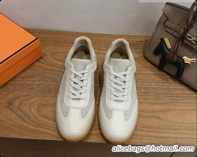 Low Cost Hermes Match Sneakers in Suede and Calfskin H080602 Grey 2026