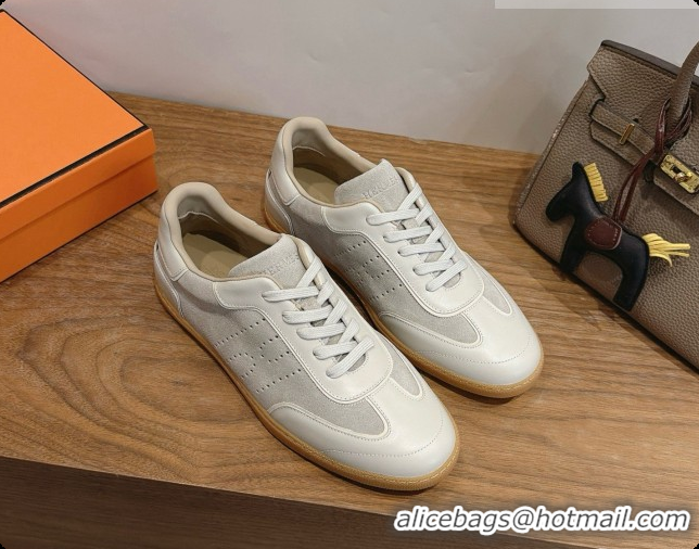 Low Cost Hermes Match Sneakers in Suede and Calfskin H080602 Grey 2026