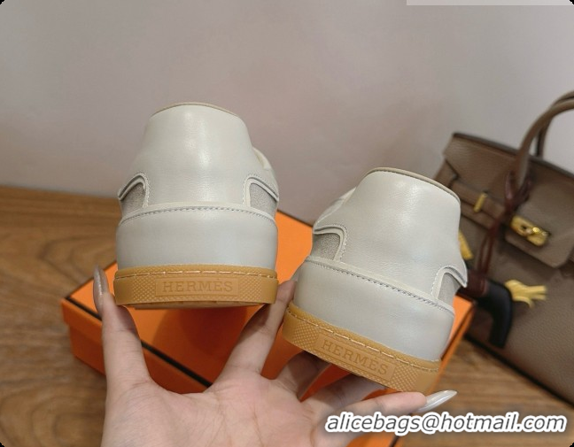 Low Cost Hermes Match Sneakers in Suede and Calfskin H080602 Grey 2026