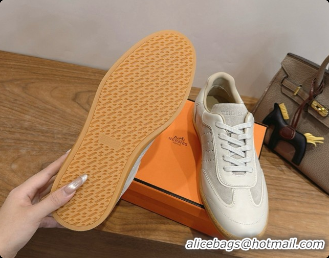 Low Cost Hermes Match Sneakers in Suede and Calfskin H080602 Grey 2026