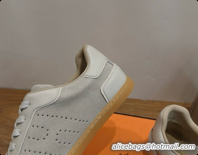 Low Cost Hermes Match Sneakers in Suede and Calfskin H080602 Grey 2026