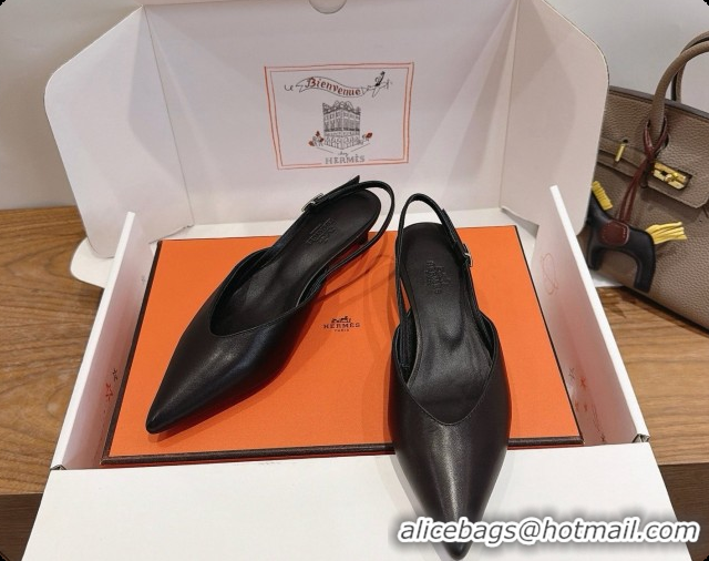 Best Price Hermes Nicoletta 40 Pump in Black Leather 080611 2026