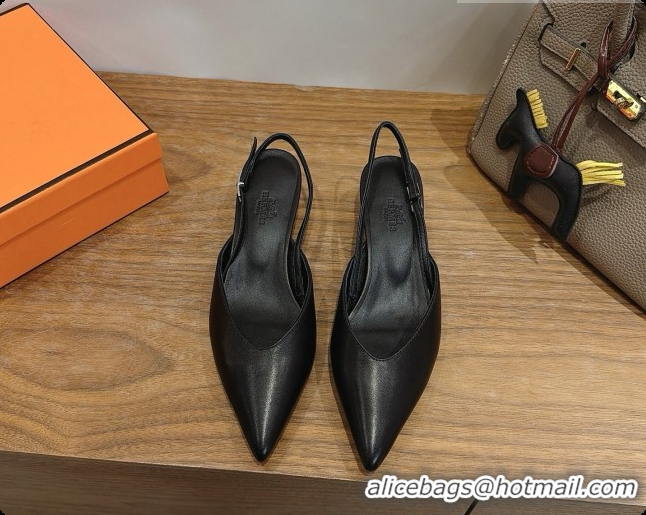 Best Price Hermes Nicoletta 40 Pump in Black Leather 080611 2026