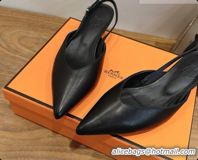 Best Price Hermes Nicoletta 40 Pump in Black Leather 080611 2026