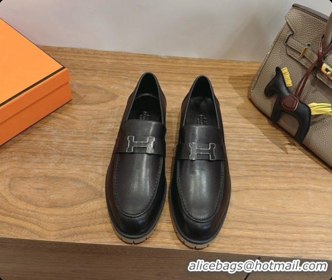 Top Design Hermes Faubourg Loafer in Calfskin H080624 Black 2026