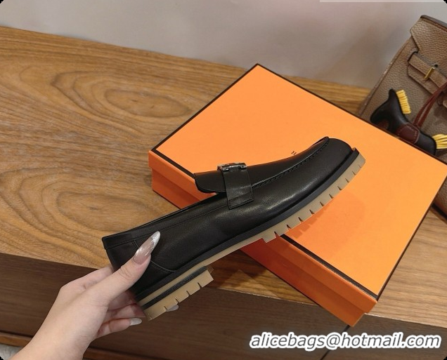 Top Design Hermes Faubourg Loafer in Calfskin H080624 Black 2026