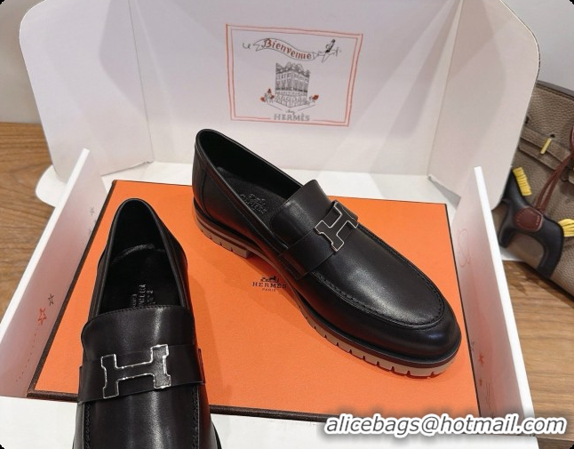 Top Design Hermes Faubourg Loafer in Calfskin H080624 Black 2026