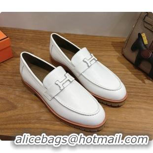 Top Grade Hermes Faubourg Loafer in Calfskin H080625 White 2026