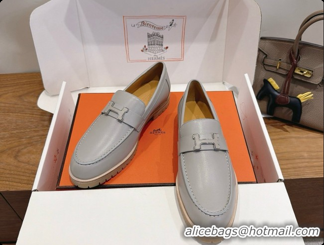 Low Price Hermes Faubourg Loafer in Calfskin H080627 Grey 2026