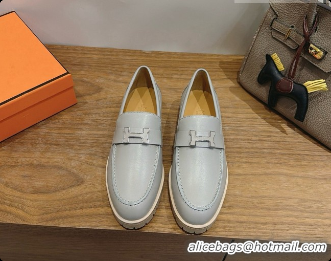 Low Price Hermes Faubourg Loafer in Calfskin H080627 Grey 2026