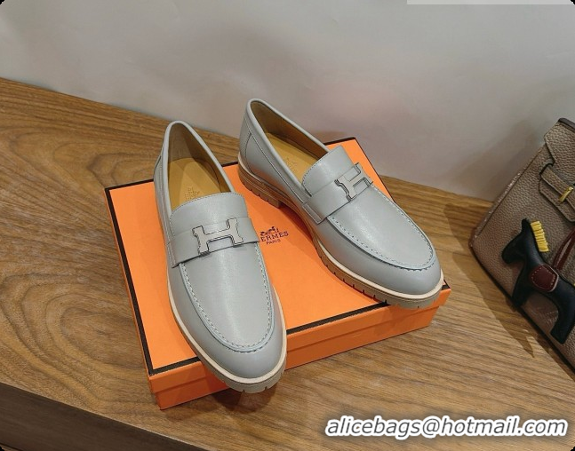 Low Price Hermes Faubourg Loafer in Calfskin H080627 Grey 2026