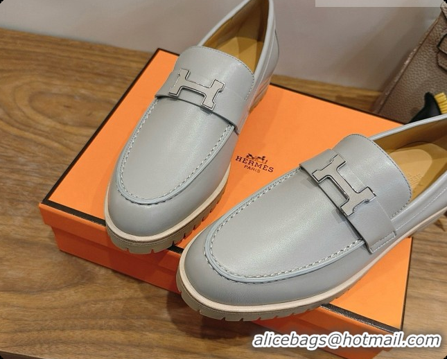 Low Price Hermes Faubourg Loafer in Calfskin H080627 Grey 2026