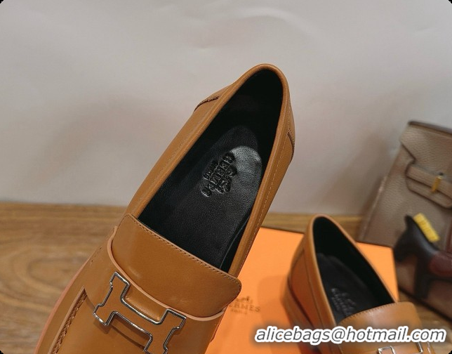 Best Product Hermes Faubourg Loafer in Calfskin H080628 Brown 2026