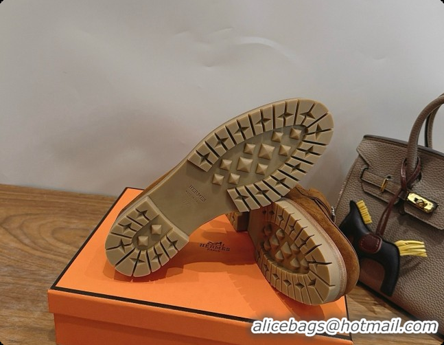 Luxury Hermes Faubourg Loafer in Suede H080629 Brown 2026