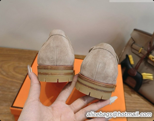 Unique Style Hermes Faubourg Loafer in Suede H080631 Grey 2026