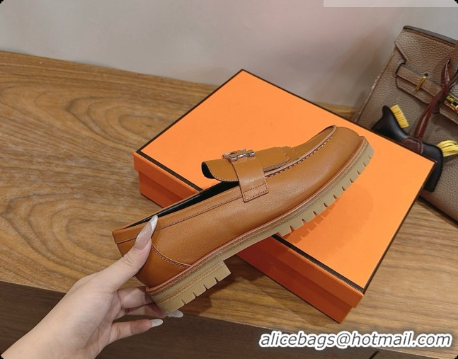 Top Design Hermes Classic Loafer in Calfskin H080633 Brown 2026