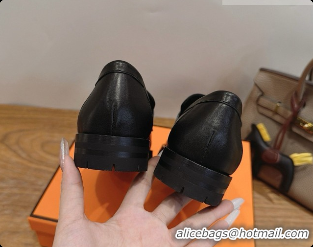 Best Price Hermes Classic Loafer in Calfskin H080704 Black 2026