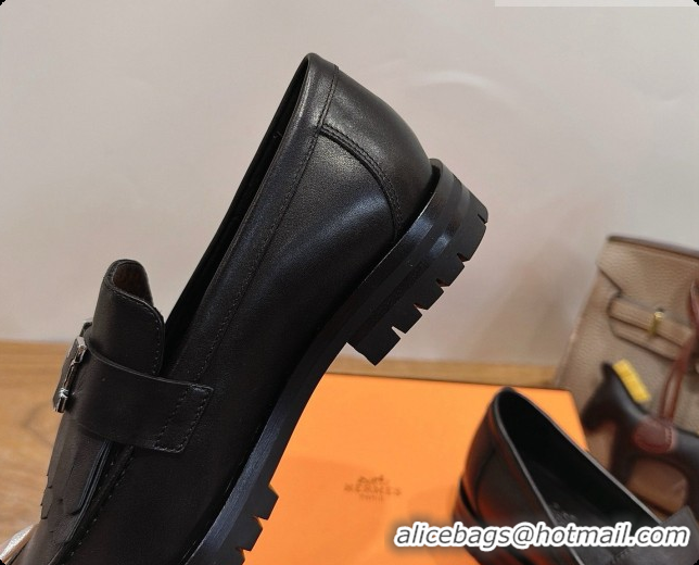 Best Price Hermes Classic Loafer in Calfskin H080704 Black 2026