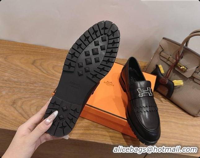 Best Price Hermes Classic Loafer in Calfskin H080704 Black 2026