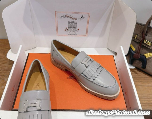 Low Cost Hermes Classic Loafer in Calfskin H080705 Grey 2026