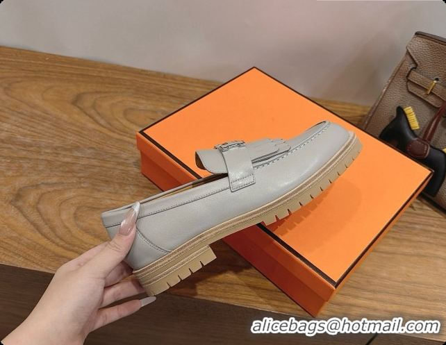 Low Cost Hermes Classic Loafer in Calfskin H080705 Grey 2026
