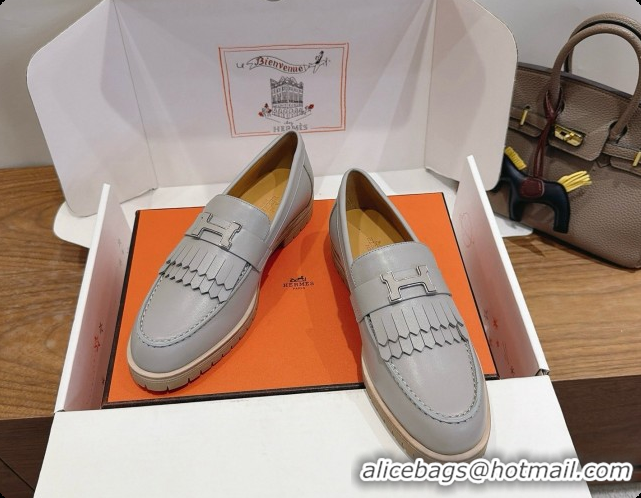 Low Cost Hermes Classic Loafer in Calfskin H080705 Grey 2026
