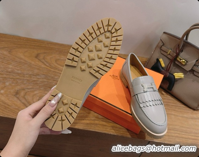 Low Cost Hermes Classic Loafer in Calfskin H080705 Grey 2026