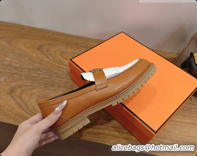 Good Quality Hermes Classic Loafer in Calfskin H080709 Black/Brown 2026