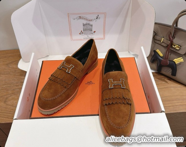 Best Product Hermes Classic Loafer in Suede H080711 Brown 2026