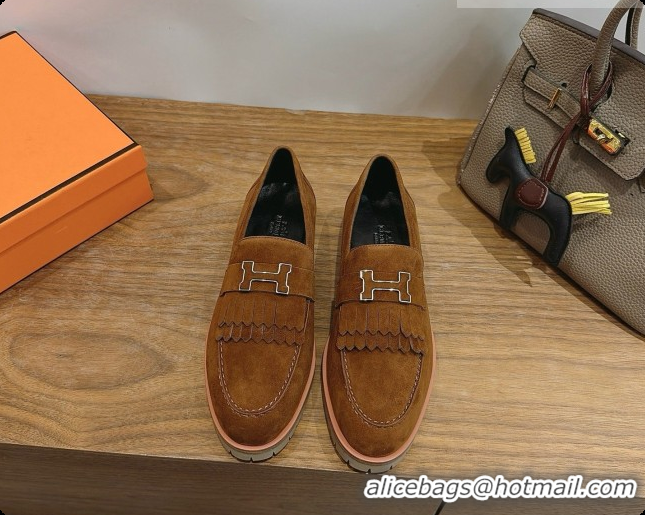Best Product Hermes Classic Loafer in Suede H080711 Brown 2026