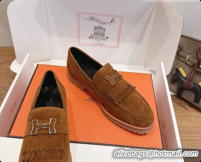 Best Product Hermes Classic Loafer in Suede H080711 Brown 2026
