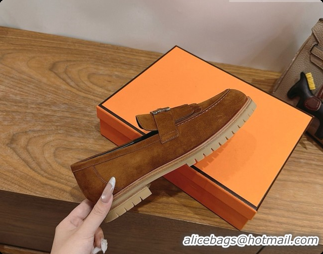 Best Product Hermes Classic Loafer in Suede H080711 Brown 2026