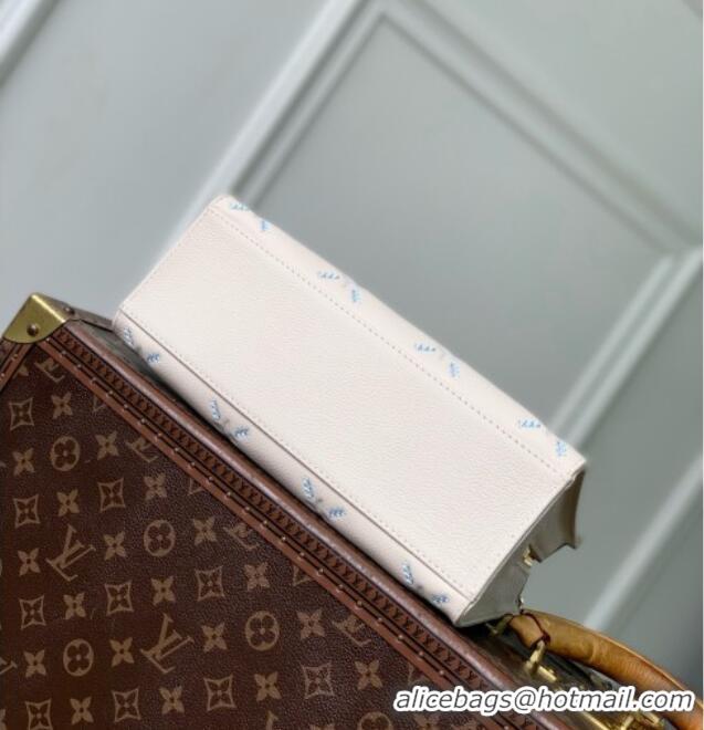 Top Quality Louis Vuitton Onthego East West Bag in Light Bliss Couture Cowhide Leather M29487 White 2026