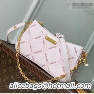Famous Brand Louis Vuitton Pochette Liv Bag in Light Bliss Couture Leather M29495 Pink 2026