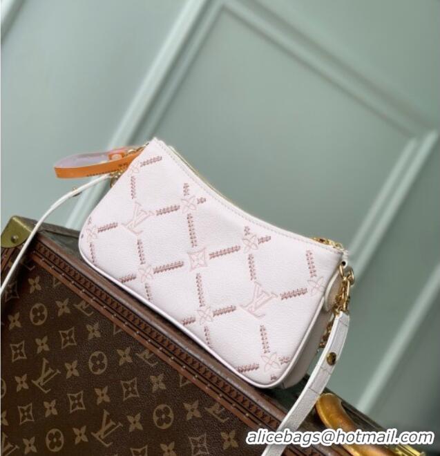 Famous Brand Louis Vuitton Pochette Liv Bag in Light Bliss Couture Leather M29495 Pink 2026