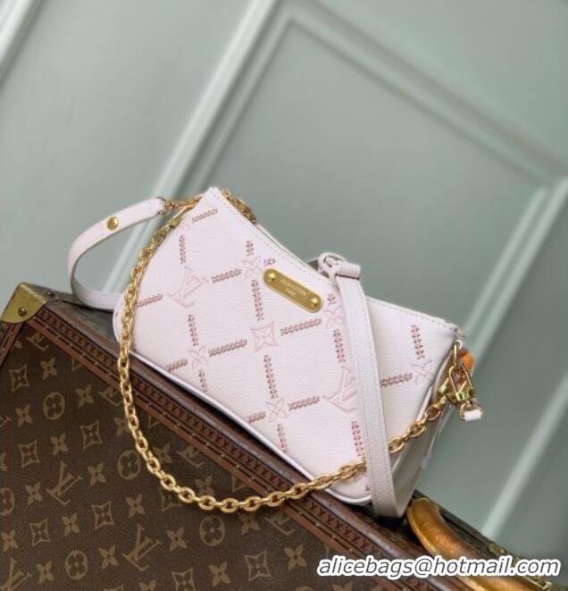 Famous Brand Louis Vuitton Pochette Liv Bag in Light Bliss Couture Leather M29495 Pink 2026