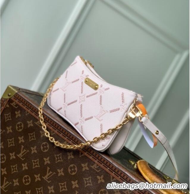 Famous Brand Louis Vuitton Pochette Liv Bag in Light Bliss Couture Leather M29495 Pink 2026